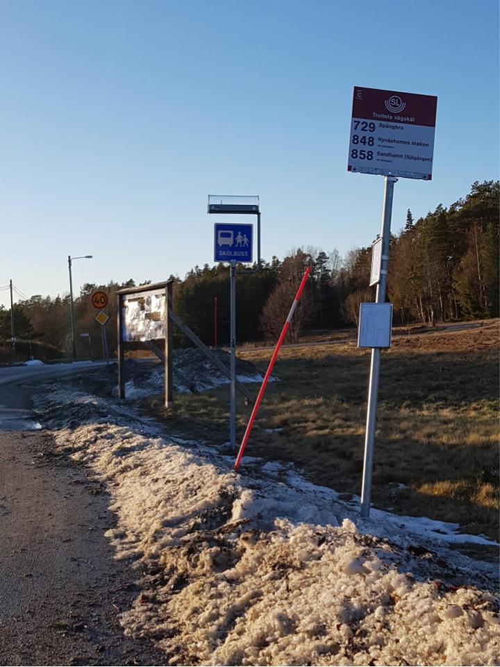 Busshållplats i Grödby