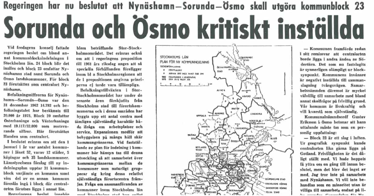Inskannad artikel från Nynäshamnsposten 1964-02-11
