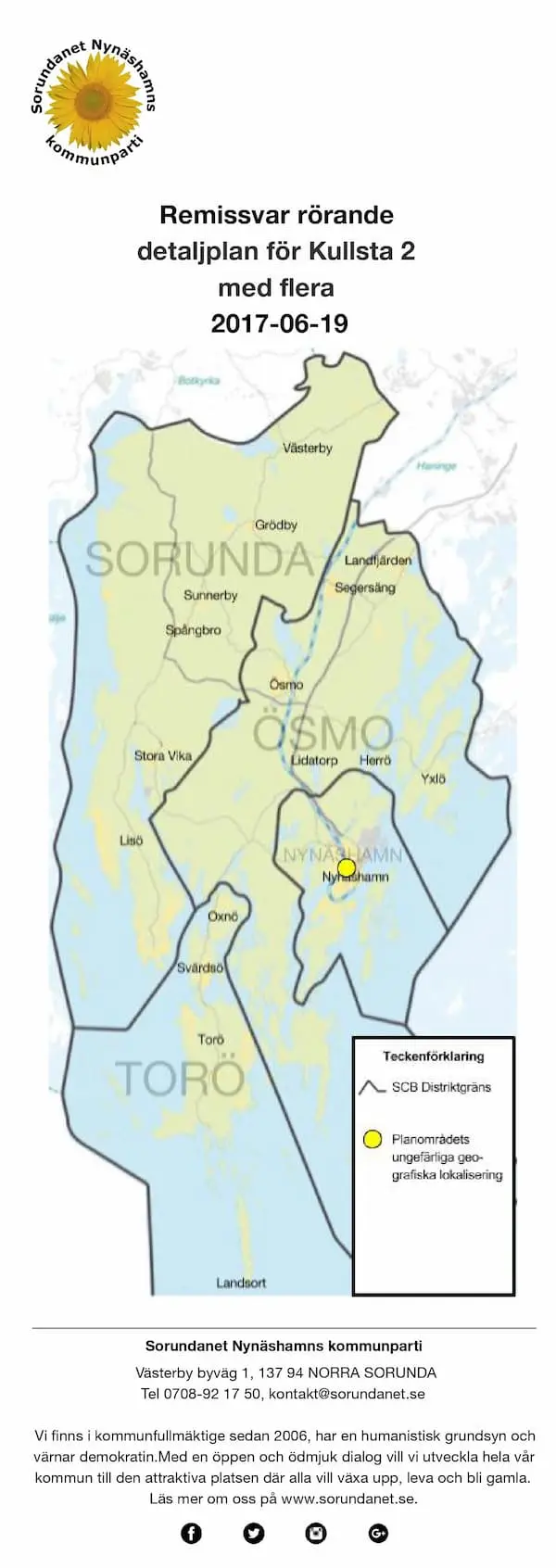 Karta över Nynäshamns kommun
