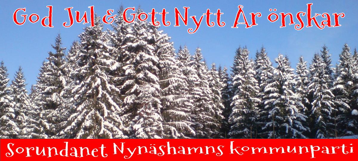 God Jul & Gott Nytt År önskar Sorundanet Nynäshamns kommunparti!