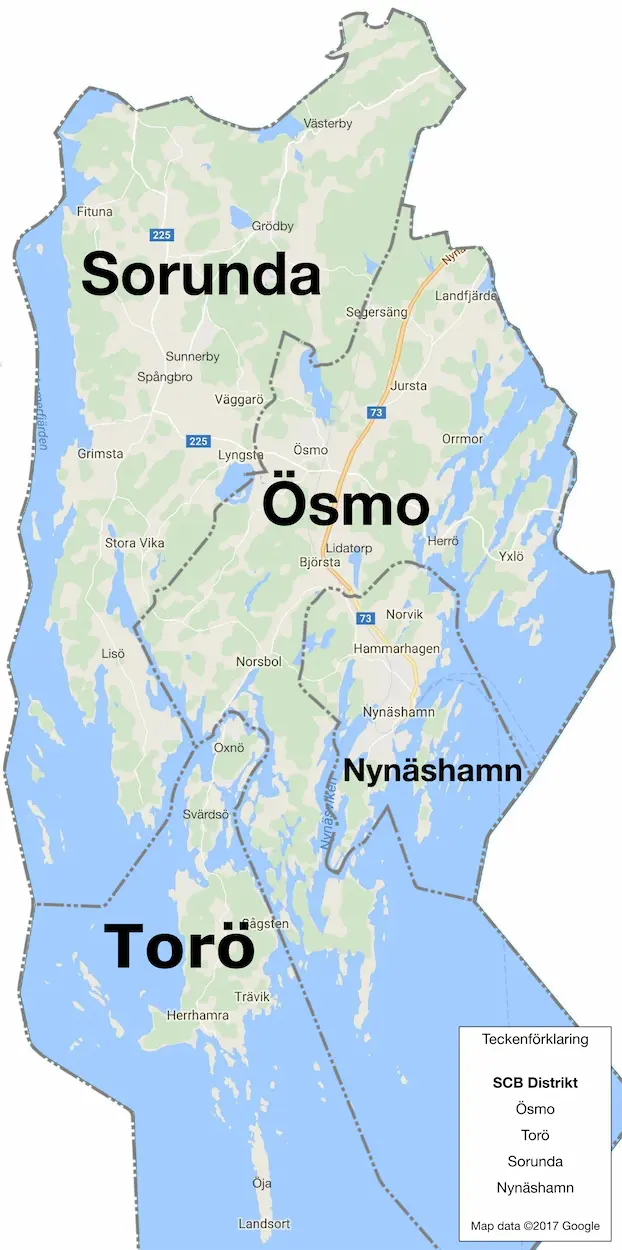 Distrikten Ösmo, Torö, Sorunda och Nynäshamn